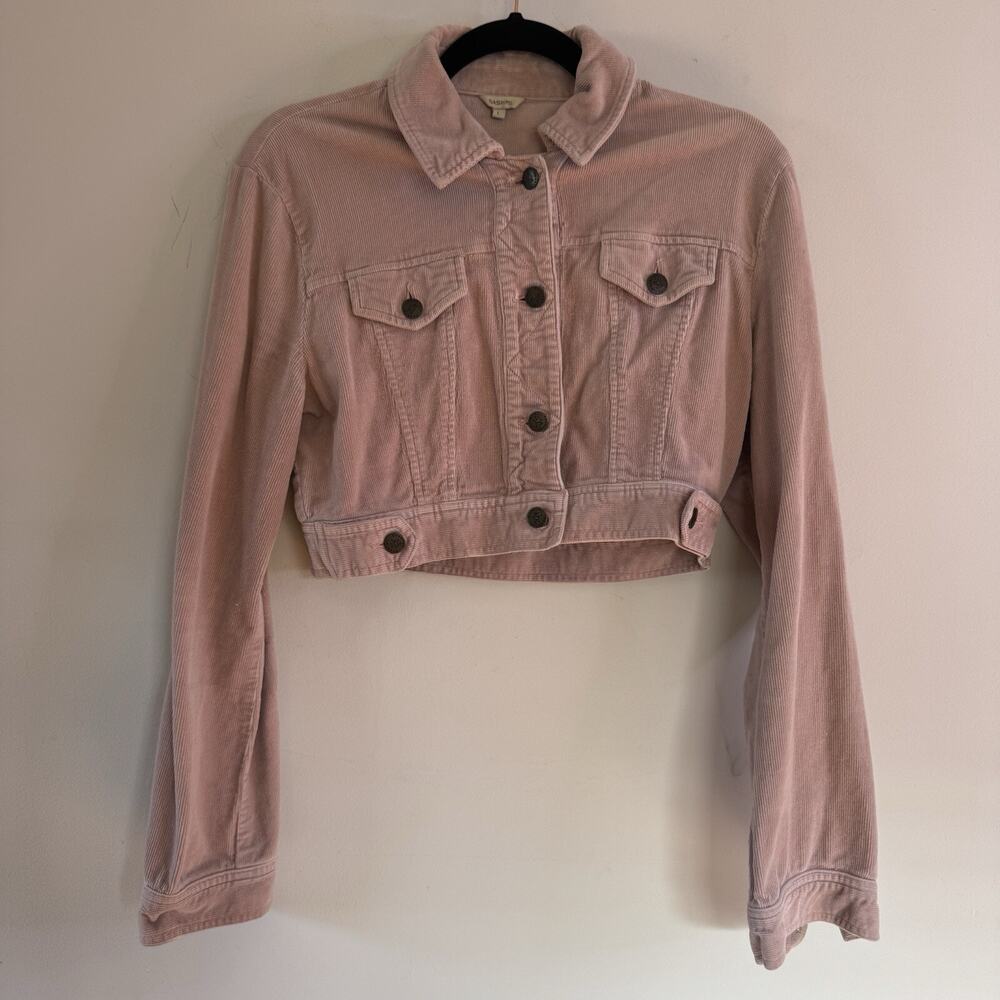 Vintage Pink Crop Corduroy Jacket Fairy Grunge Indie Sleaze Soft Girl Y2K S